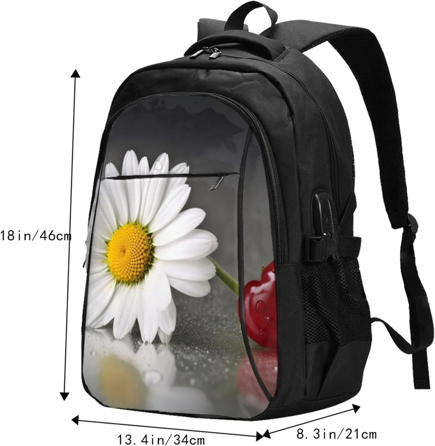 Heart Love Romance Travel Backpack With Usb Port For Women Usb Classic Backpack Work Bag Computer Purse For Man