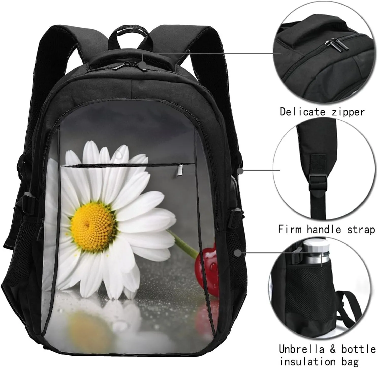 Heart Love Romance Travel Backpack With Usb Port For Women Usb Classic Backpack Work Bag Computer Purse For Man
