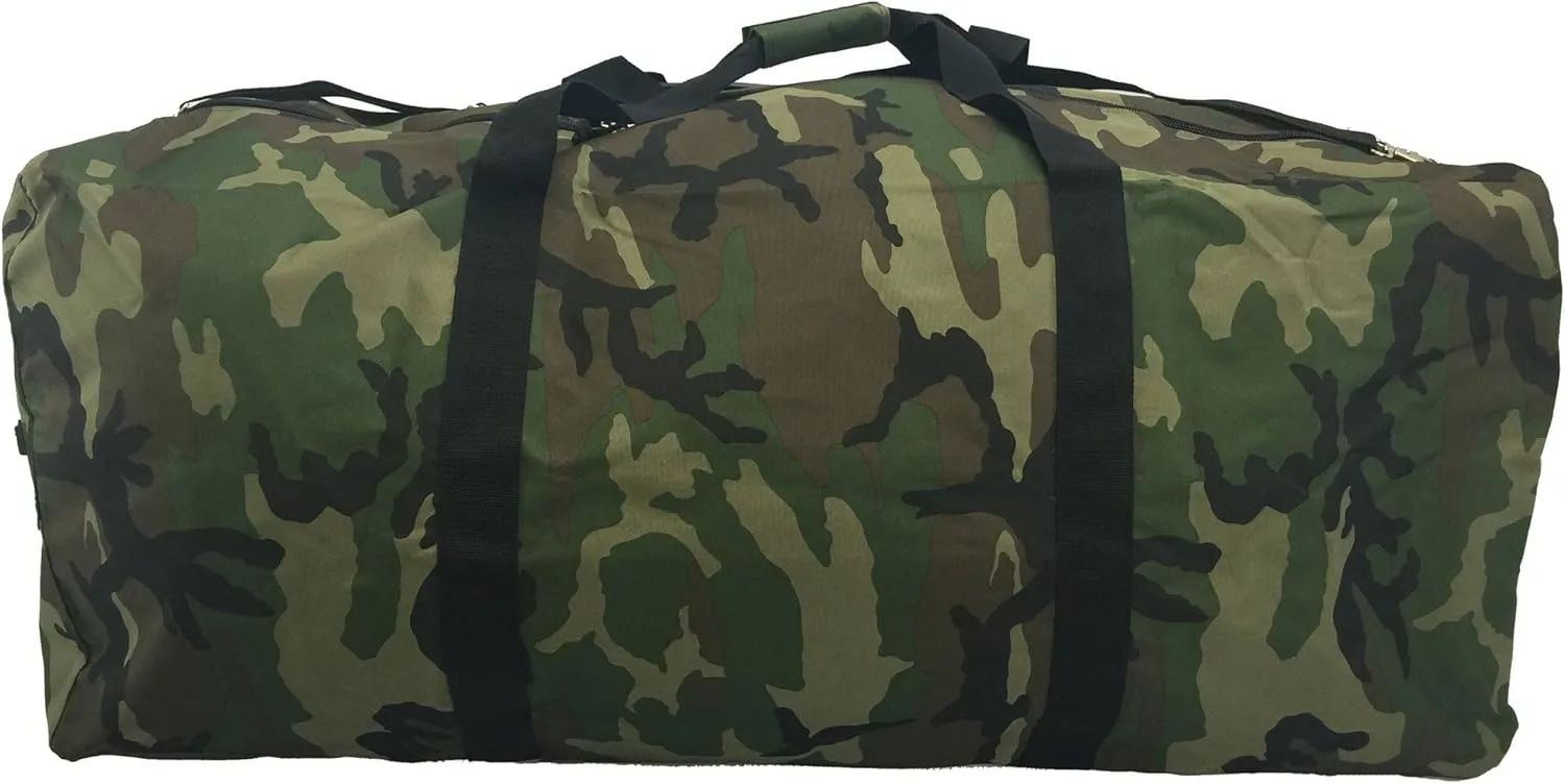 Heavy Duty Cargo Duffel Large Sport Gear Drum Set Equipment Hardware Travel Bag Rooftop Rack Bag (42" x 20" x 20", Camouflage)