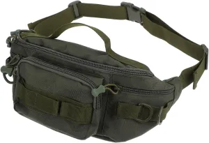 HEMOTON Multi Pocket Fishing Tackle Bag with Adjustable Belt for Cycling Hiking and Travel Lightweight Design with Dedicated Water Bottle Pouch