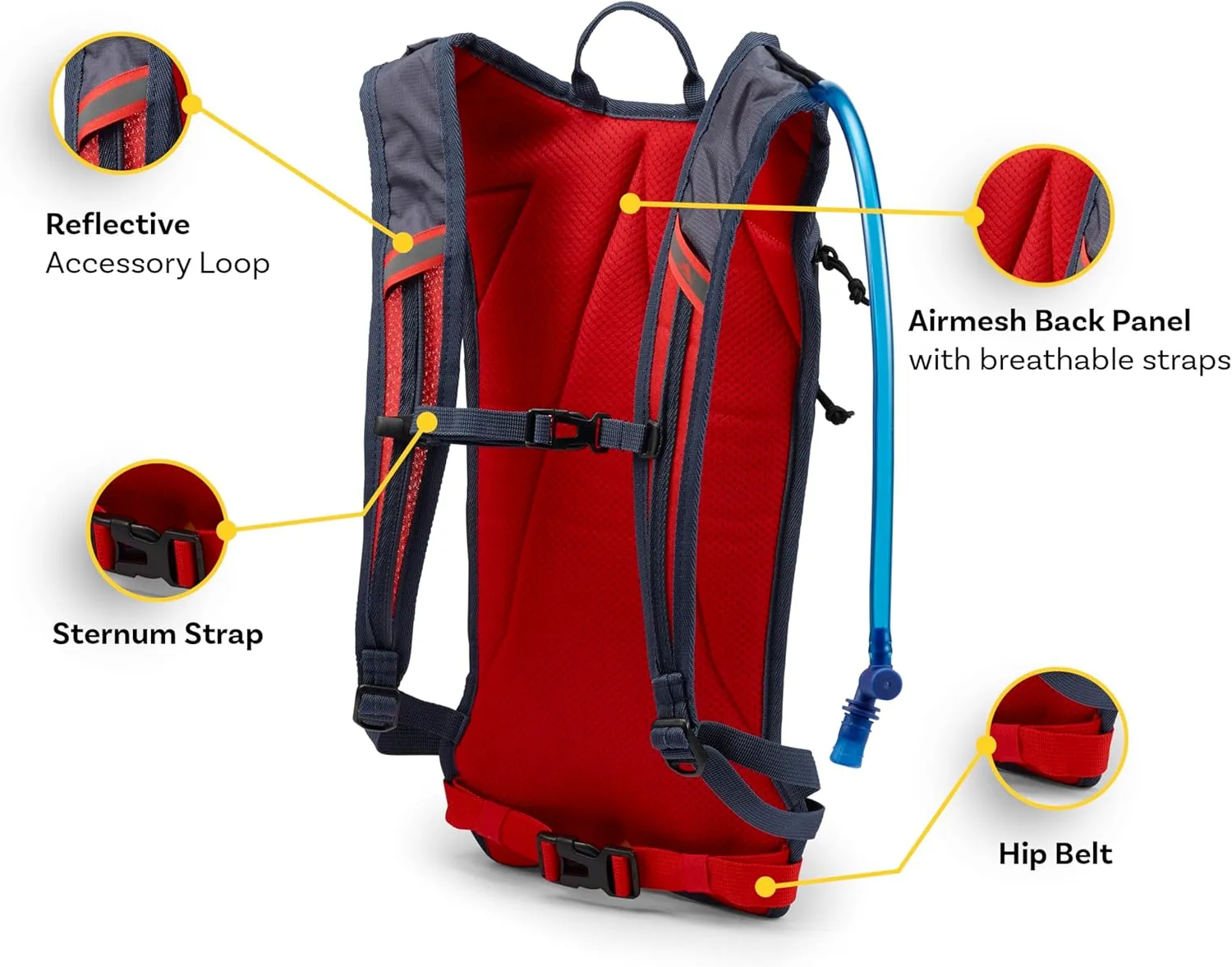 High Sierra Hydrahike 2.0 Hydration Backpack with 2L Water Bladder for Running, Hiking, Camping, or Cycling