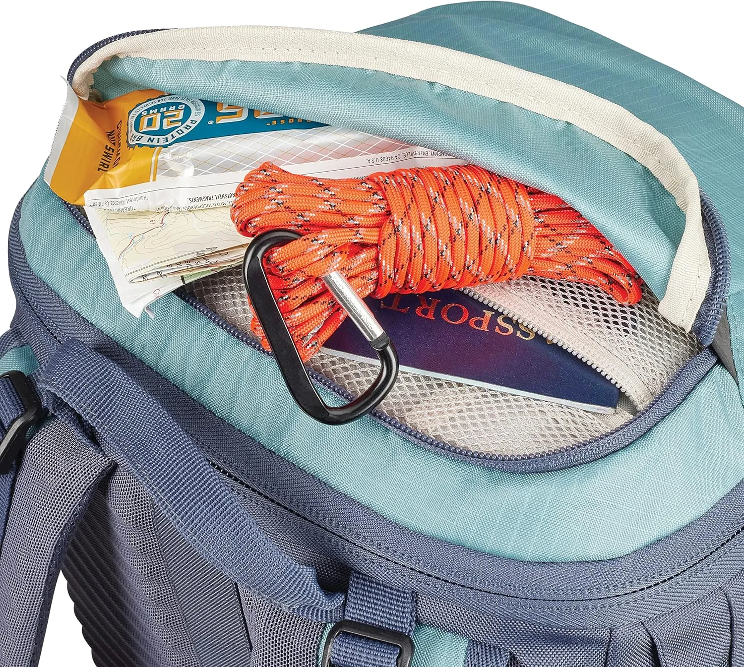 High Sierra Pathway 2.0 Backpack with Hydration Storage Sleeve, for Hiking, Biking, Camping, Traveling, Arctic Blue, 30L