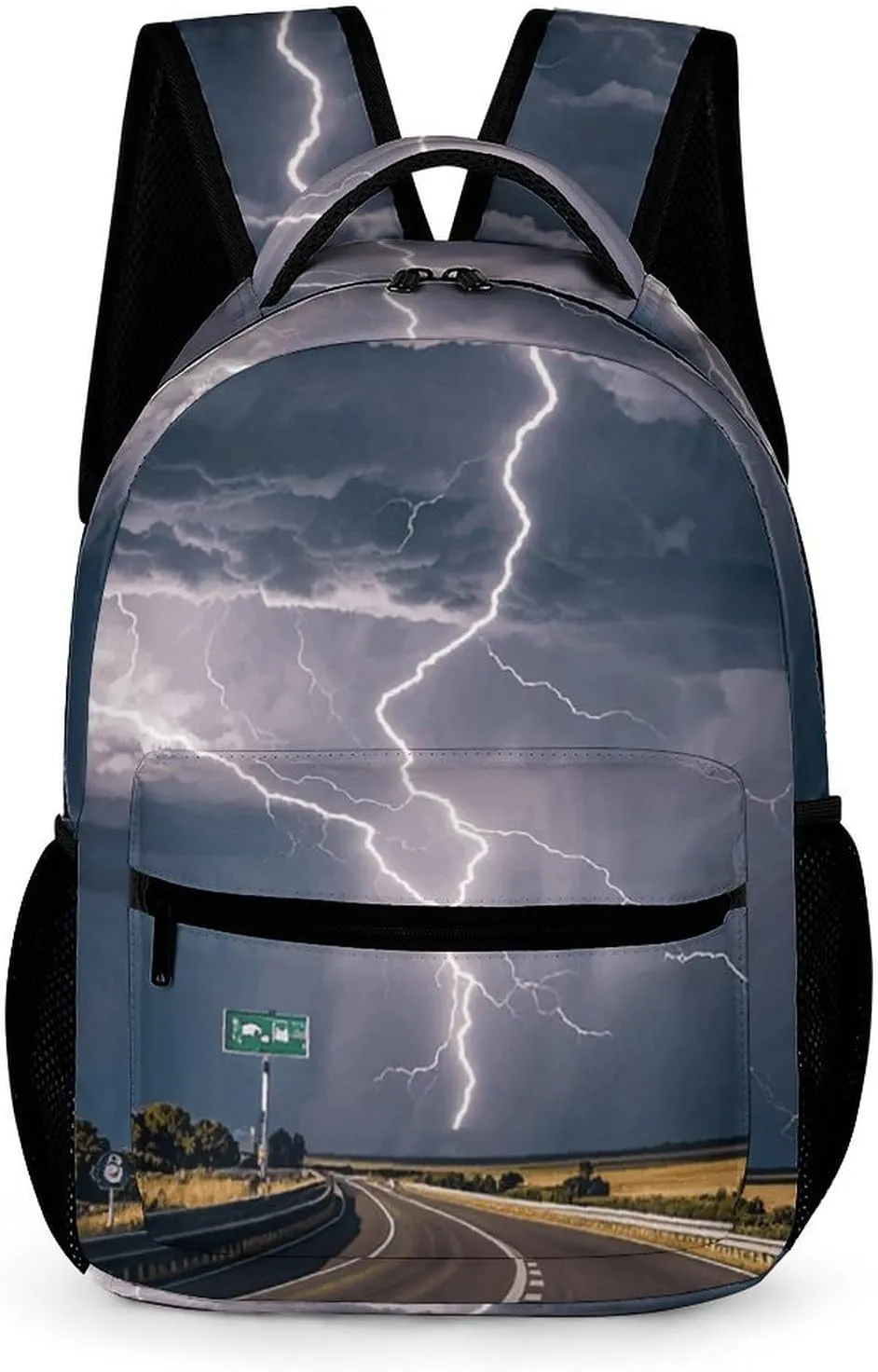 Highway Tornado Lightning Laptop Backpack for Women Travel Anti-Theft Laptop Bag Fashion College Work Business Backpacks Purse Casual Travel Daypacks
