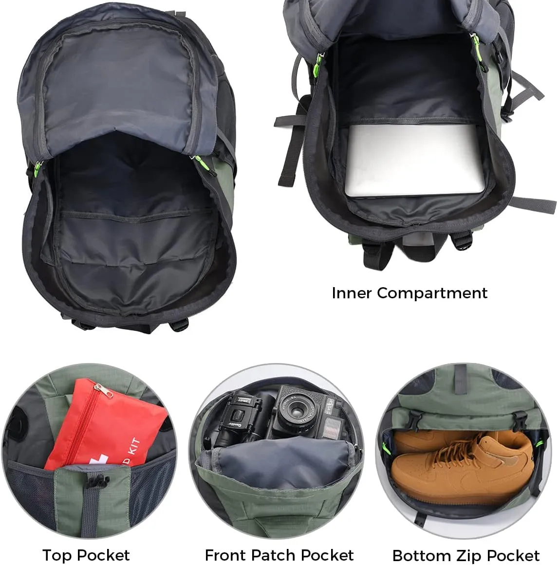 Hiking Backpack 50L Climbing Camping Backpack Large Rucksack for Trekking Travel Outdoor Sport