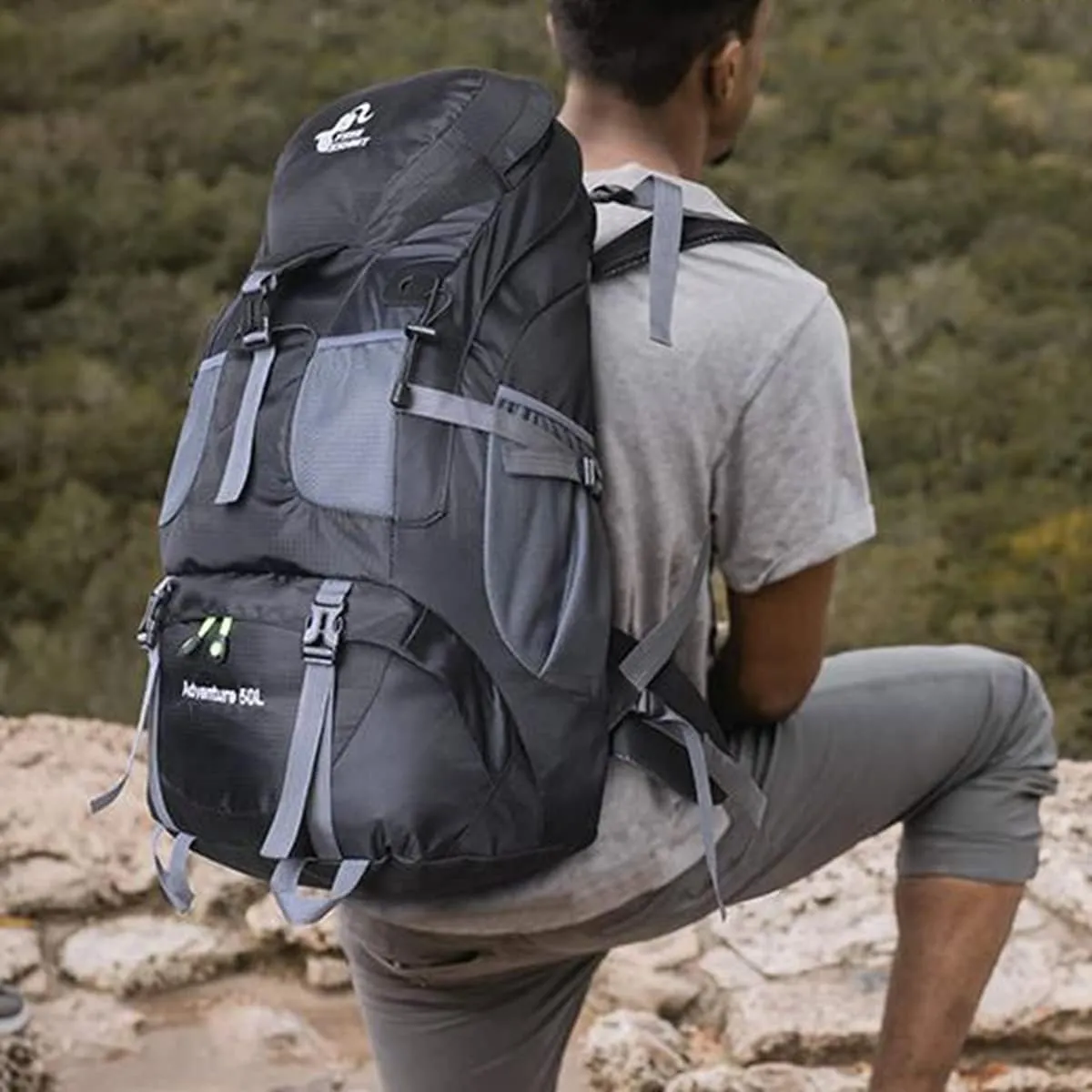 Hiking Backpack 50L Climbing Camping Backpack Large Rucksack for Trekking Travel Outdoor Sport