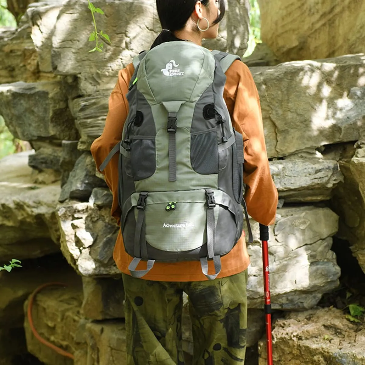 Hiking Backpack 50L Climbing Camping Backpack Large Rucksack for Trekking Travel Outdoor Sport