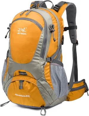 Hiking Backpack Waterproof Men Women Outdoor Travel for Trekking Camping Walking with Cover Student College School Daypack