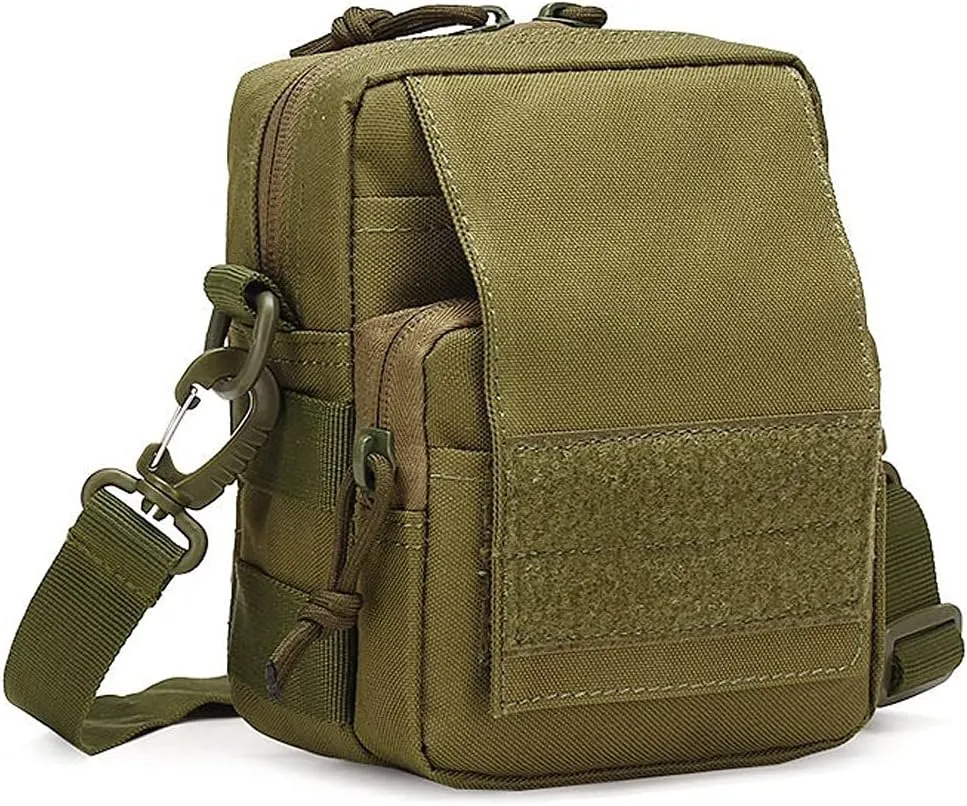 Hiking Daypacks Military Crossbody Bag Tactical Shoulder Bag ，Outdoor Sports Backpack， Waterproof Army School Rucksack Mini (Color : Green)