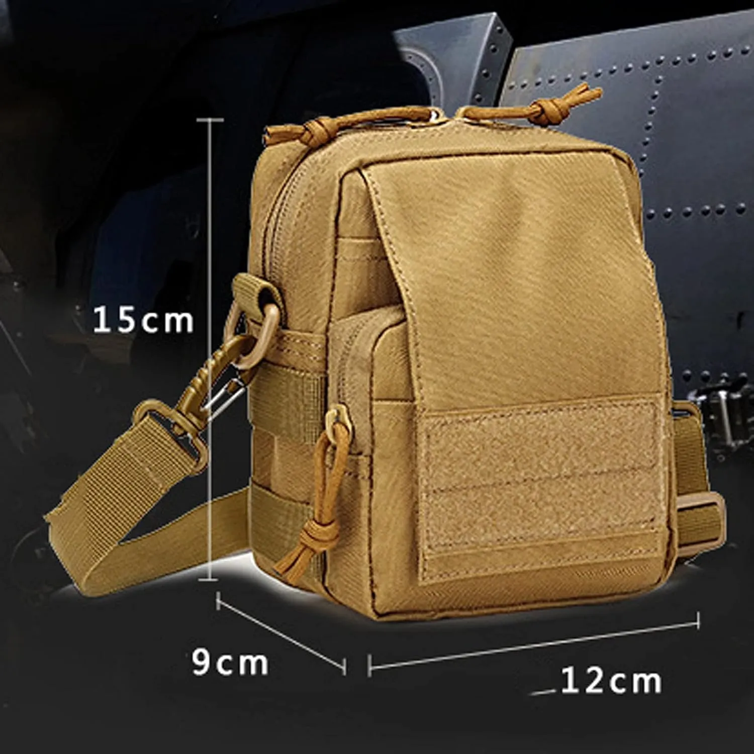 Hiking Daypacks Military Crossbody Bag Tactical Shoulder Bag ，Outdoor Sports Backpack， Waterproof Army School Rucksack Mini (Color : Green)