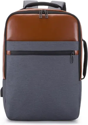 Hiking Daypacks Oxford PU Leather Backpack For Men Waterproof Men Backpack Large Capacity School Bag