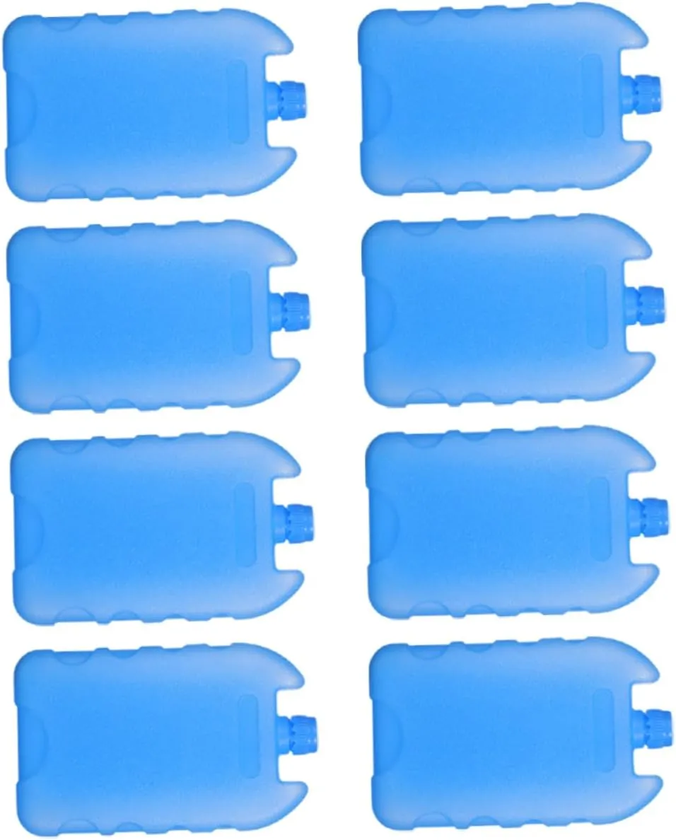 Homoyoyo 8pcs Reusable Ice Packs for Coolers Medium Cooling Blocks for Lunch Boxes Camping Office and Home Use Portable Ice Packs for Enhanced Comfort and Easy Maintenance