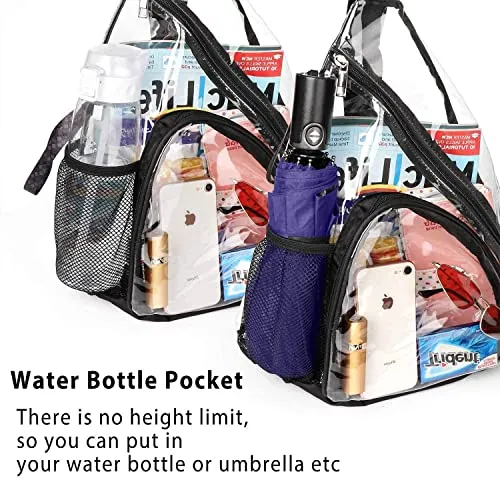 HULISEN Clear PVC Sling Bag, Adjustable Strap