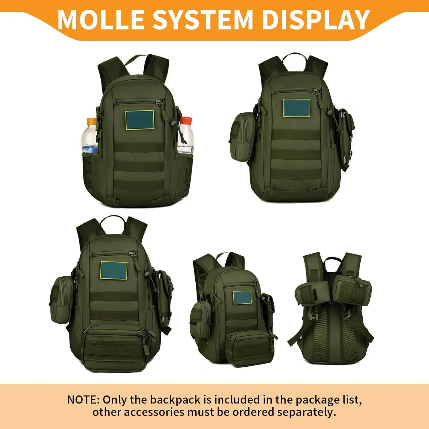 HUNTVP 10L/20L Mini Daypack Military MOLLE Backpack Rucksack Gear Tactical Assault Pack Bag for Hunting Camping Trekking