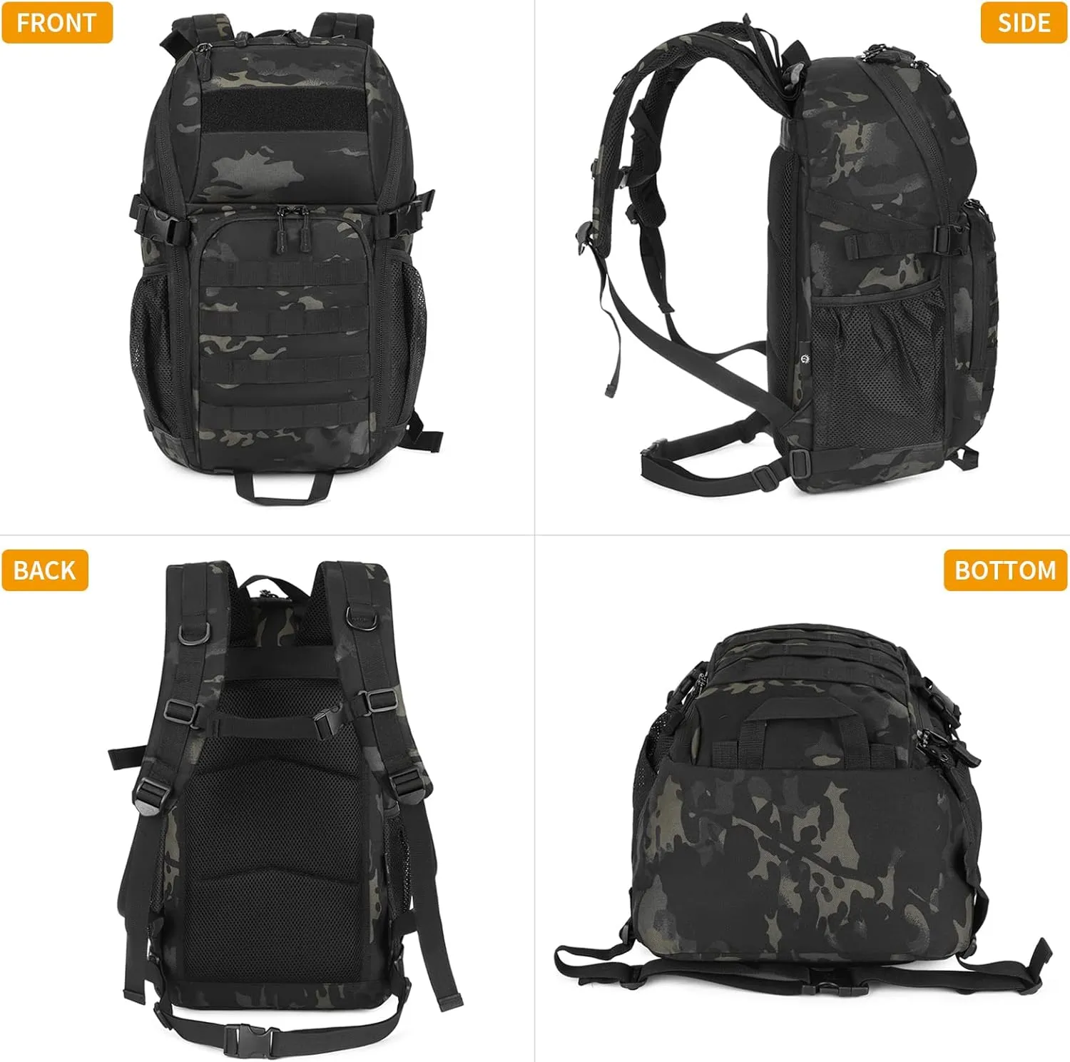 HUNTVP Military MOLLE Backpack Hunting Rucksack Gear Tactical Backpack Assault Pack 25L