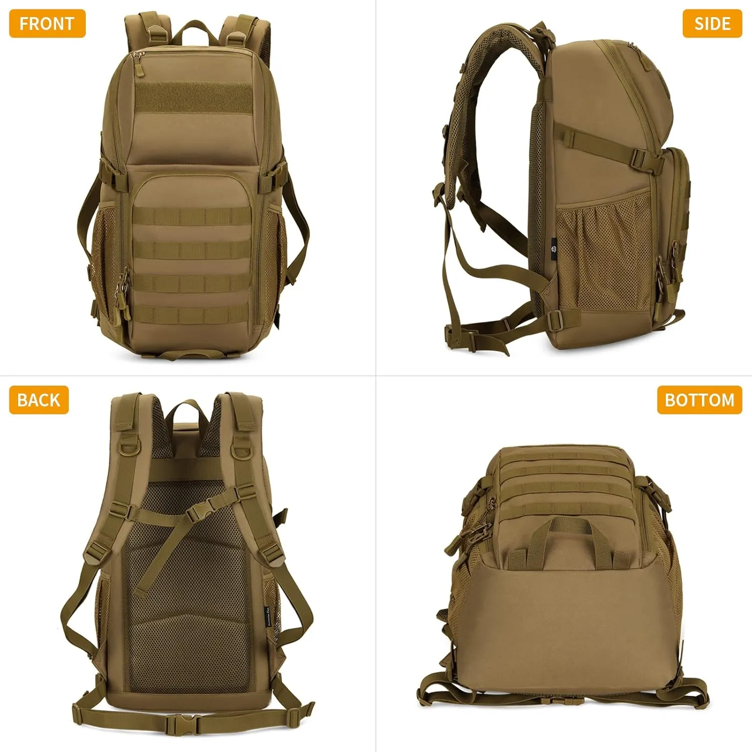 HUNTVP Military MOLLE Backpack Hunting Rucksack Gear Tactical Backpack Assault Pack 25L