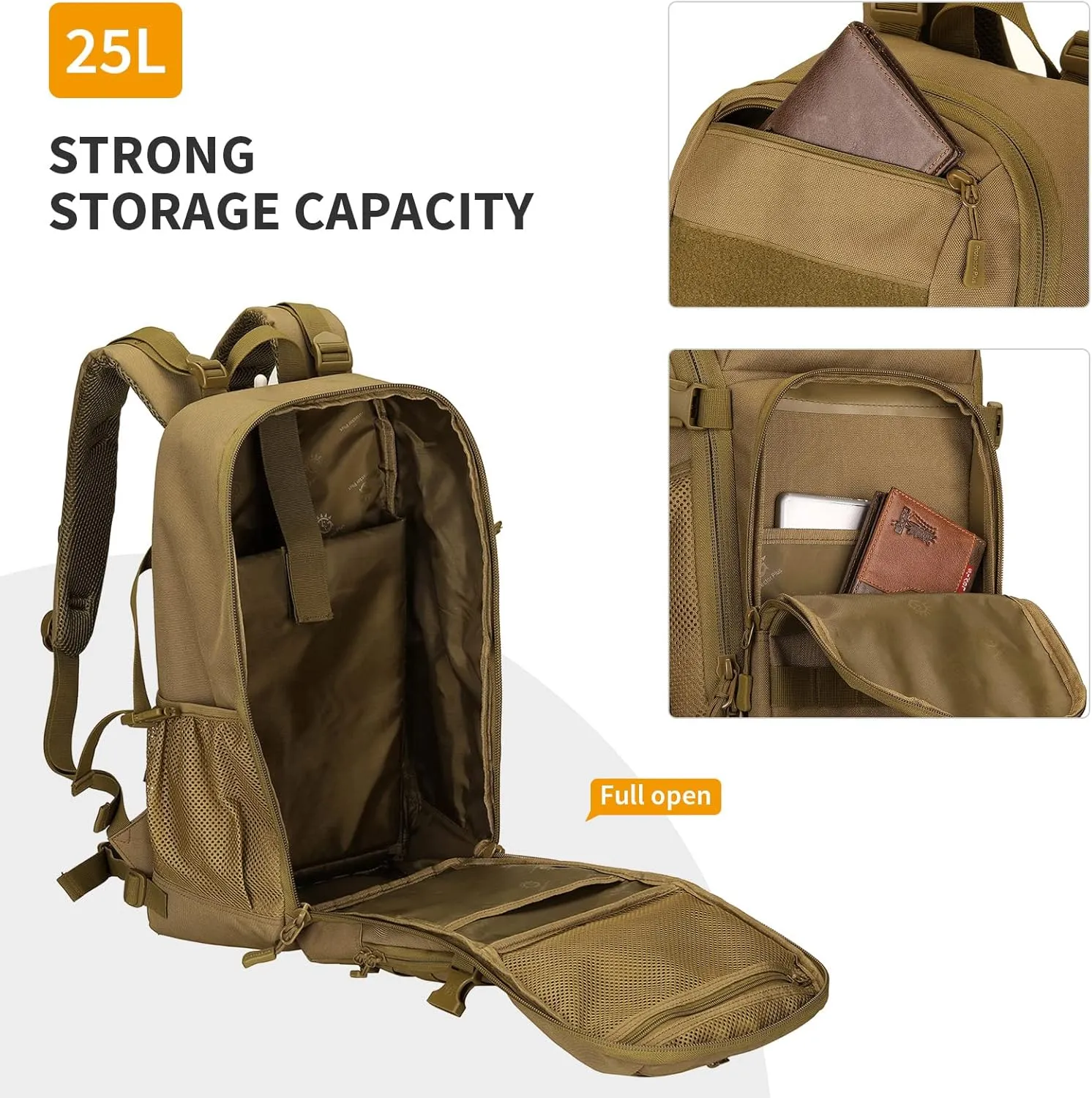 HUNTVP Military MOLLE Backpack Hunting Rucksack Gear Tactical Backpack Assault Pack 25L