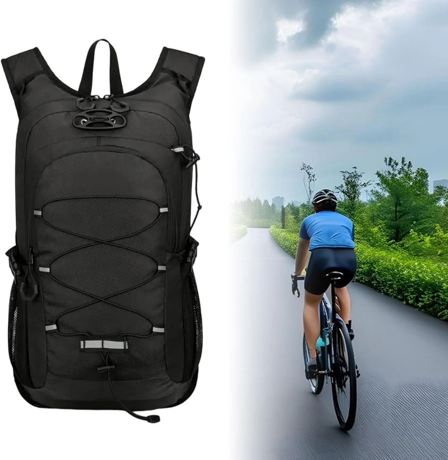 Hydration Backpack Hydration Pack Outdoor Waterproof Running Backpack Hiking Rucksack for Trekking Mountaineering Backpacking