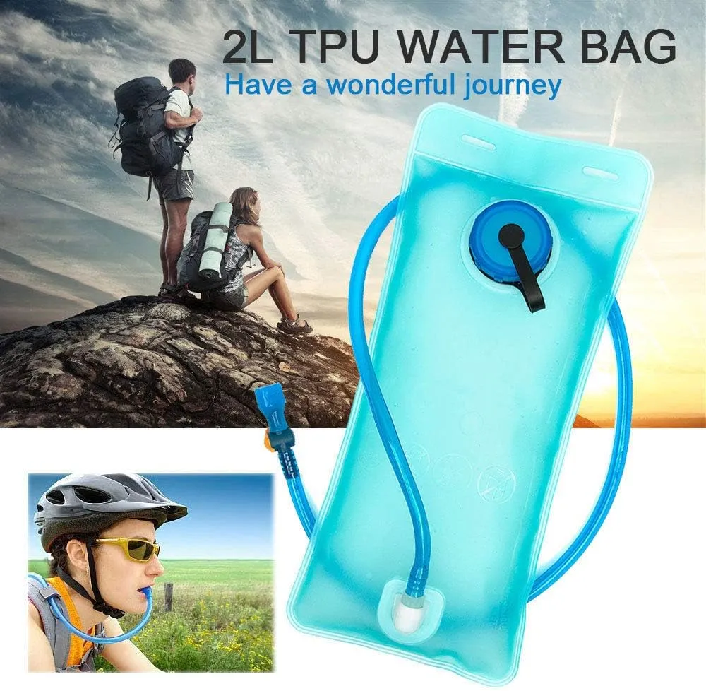 Hydration Pack Water Rucksack Backpack Bladder Bag Water Bladder Cycling Hiking Camping Climbing Travel Camelback   2L Hydration Bladder