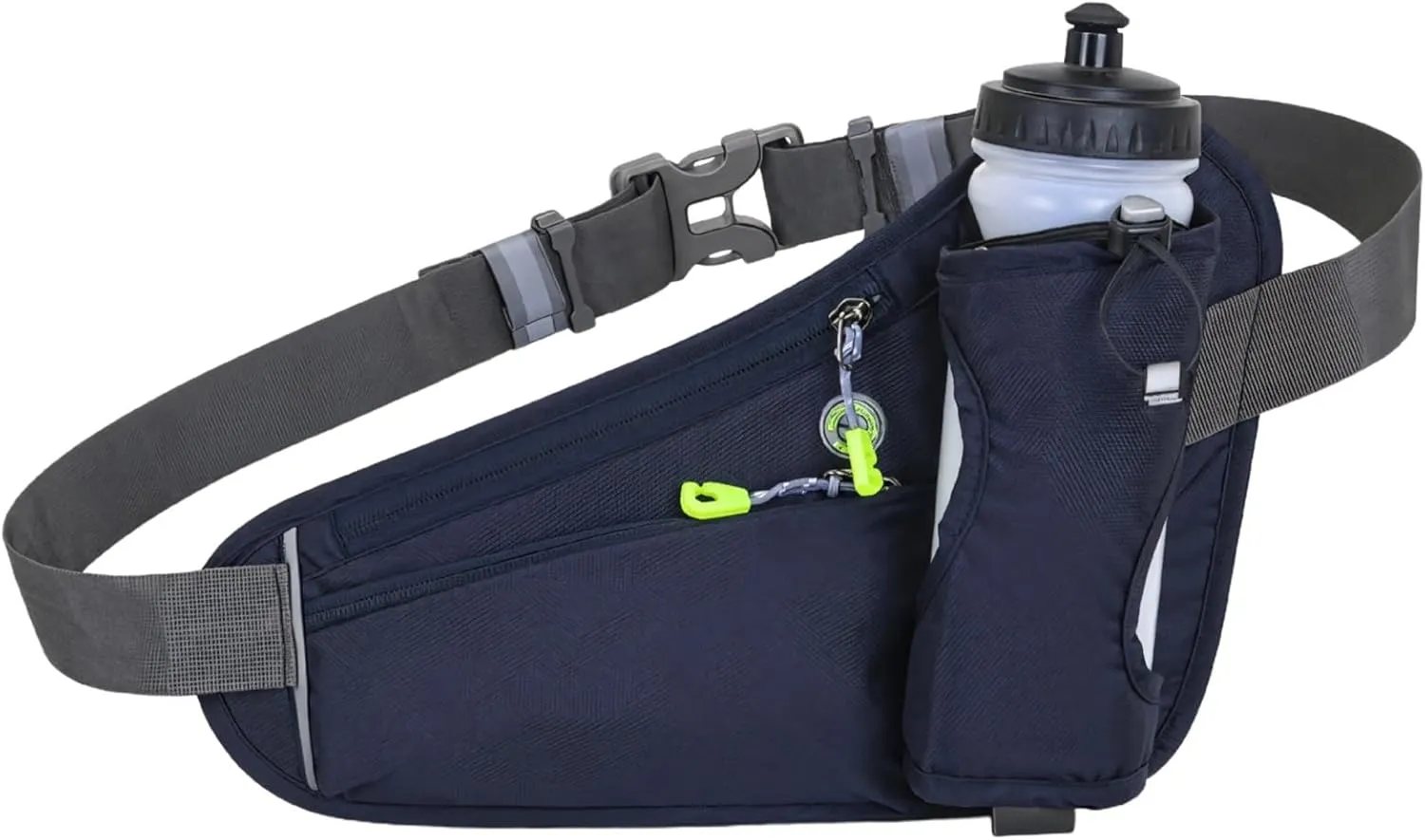 Hydration Running Belt with Water Bottle Holder and Phone Storage, Adjustable Waist Pack for Hiking and Jogging