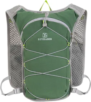 Hydration Running Vest Backpack for Climbing Hiking Running Cycling CLightweight Design with Multiple Pockets, Water-Resistant Nylon Material