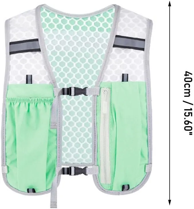 Hydration Vest Breathable Adjustable Runner Rucksack Water Pack Marathon Cross-Country Running Backpack for Camping Biking Jogging Mountaineering