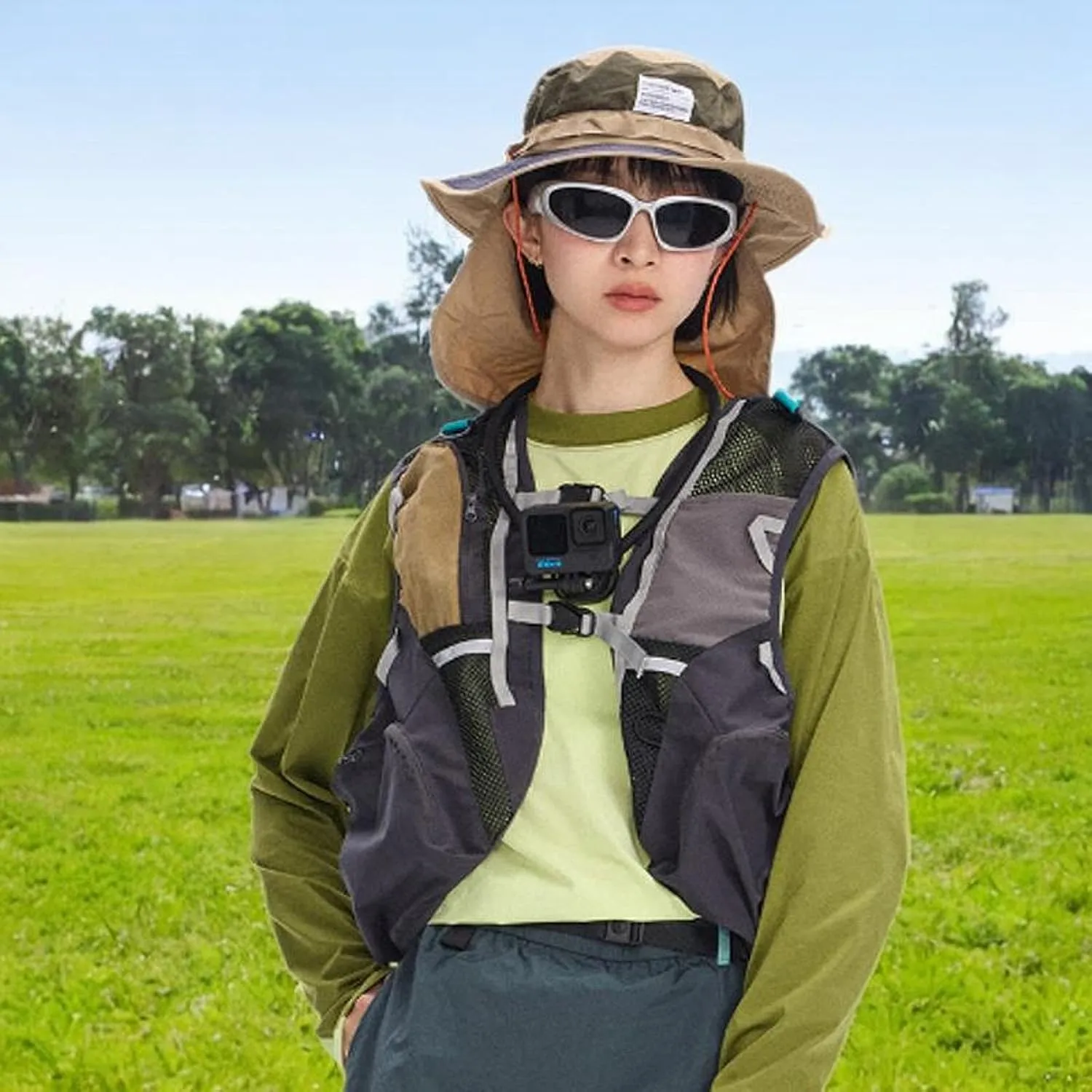Hydration Vest Running Vest Runner Rucksack,Sport Bag,Daypack Water Backpack Hydration Vest for Camping Hiking Biking Cycling