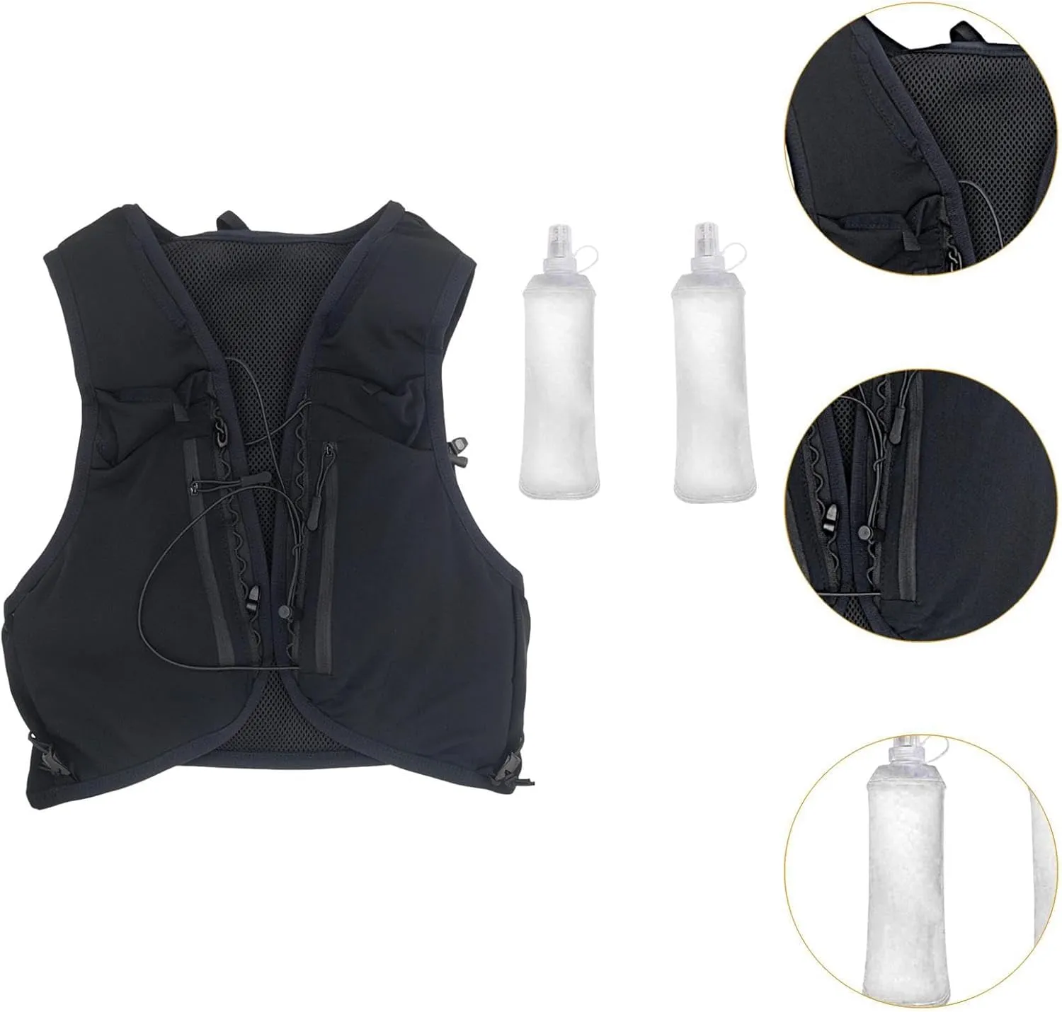 Hydration Vest Water Pack Runner Rucksack Breathable for Men Women Hydration Pack for Climbing Backpacking Trekking Camping