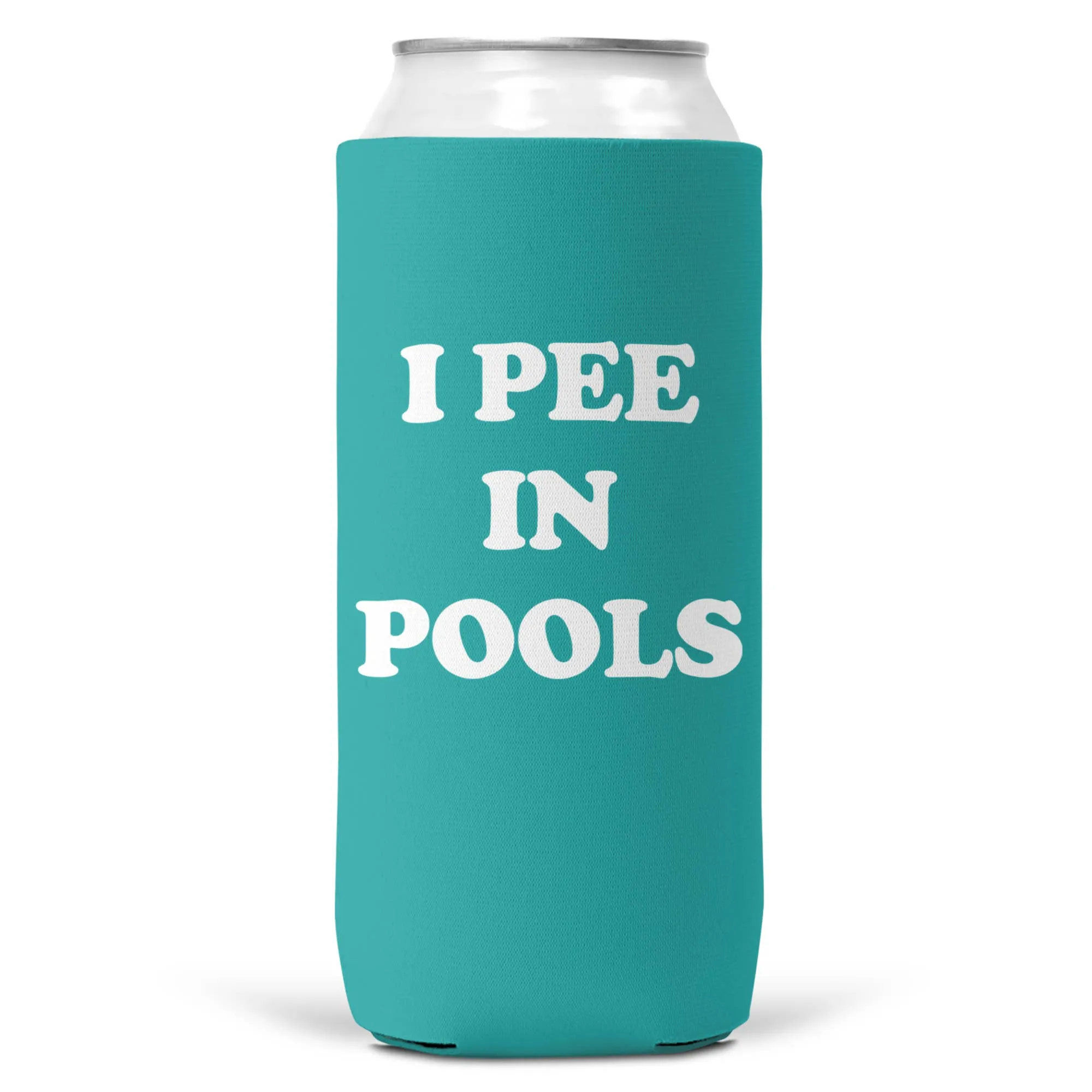 I Pee In Pools SLIM CAN Coozie/ Cooler Can Koozie