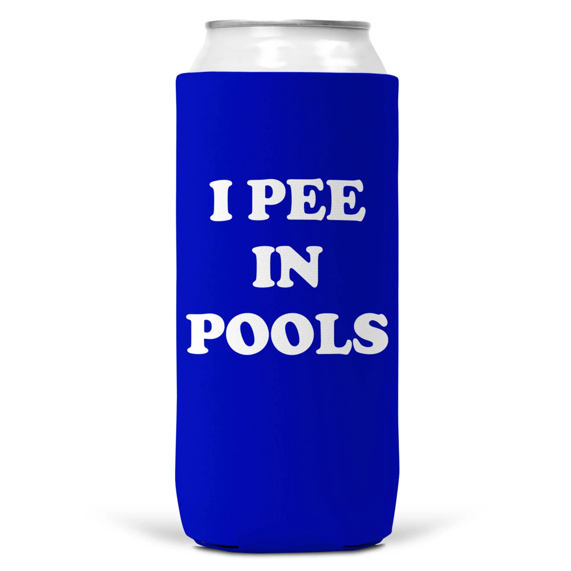 I Pee In Pools SLIM CAN Coozie/ Cooler Can Koozie