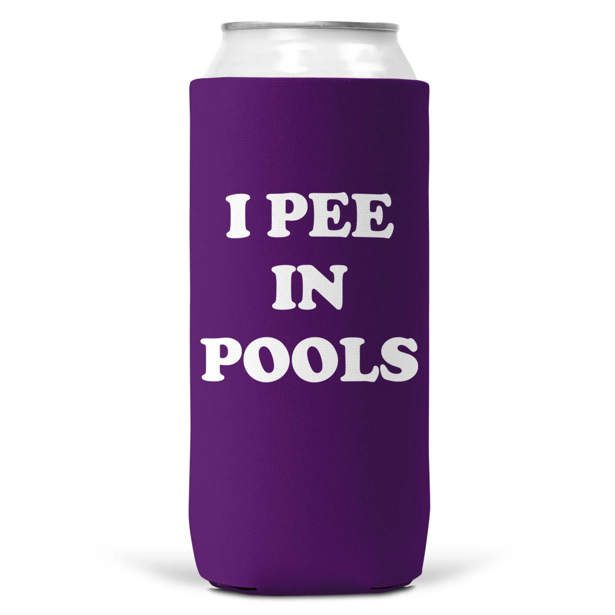 I Pee In Pools SLIM CAN Coozie/ Cooler Can Koozie
