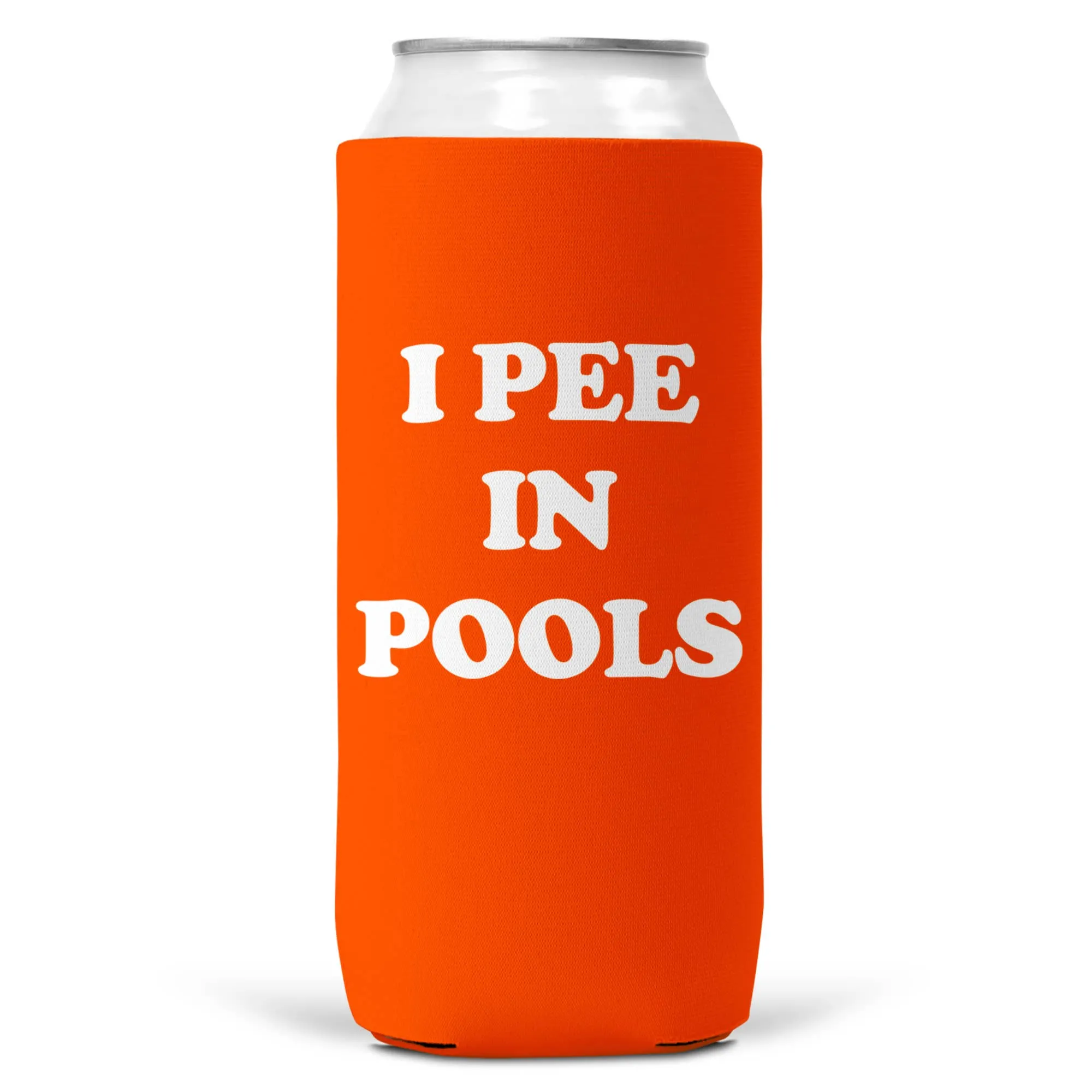 I Pee In Pools SLIM CAN Coozie/ Cooler Can Koozie