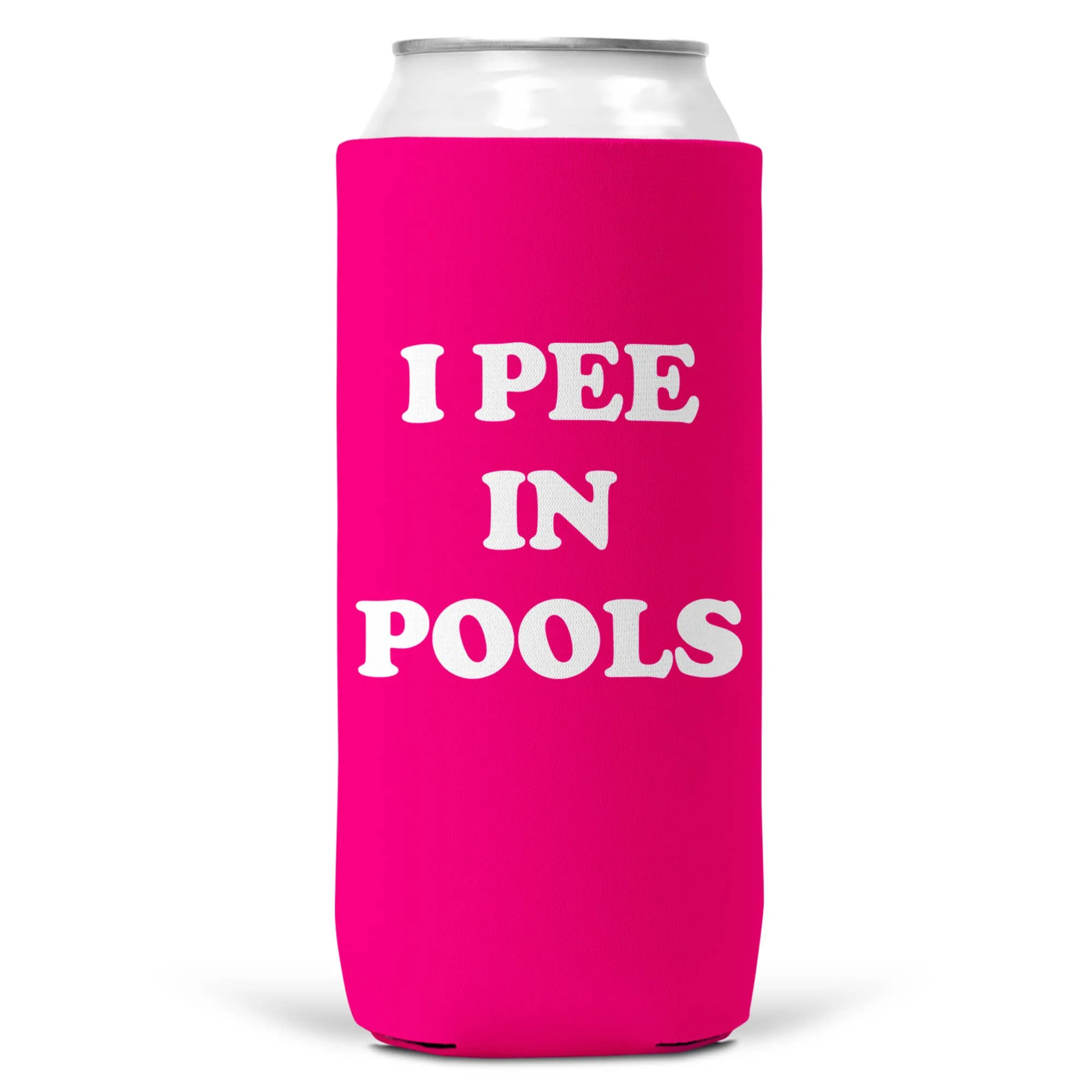 I Pee In Pools SLIM CAN Coozie/ Cooler Can Koozie