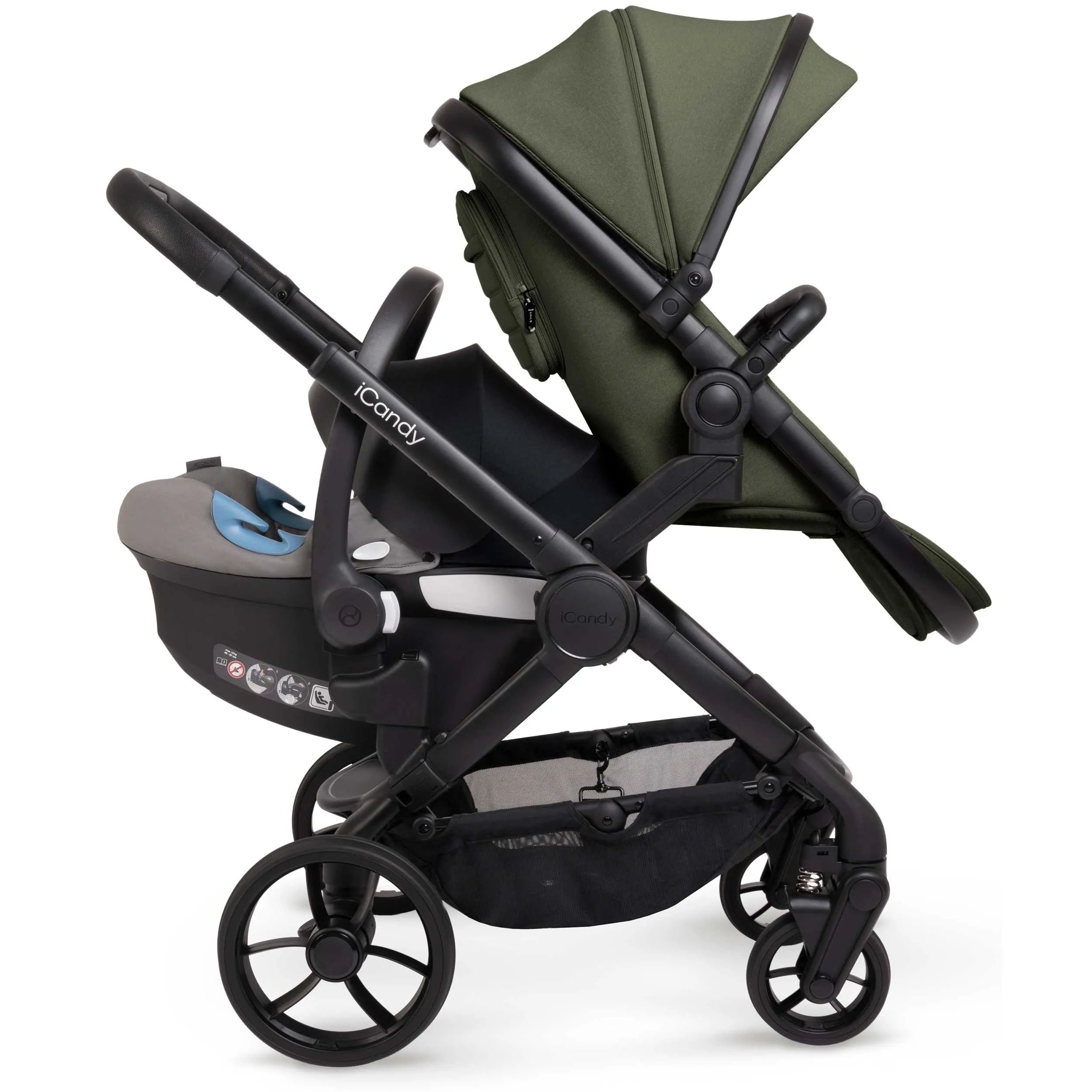 iCandy Peach 7 Double Complete Maxi-Cosi Travel System in Ivy