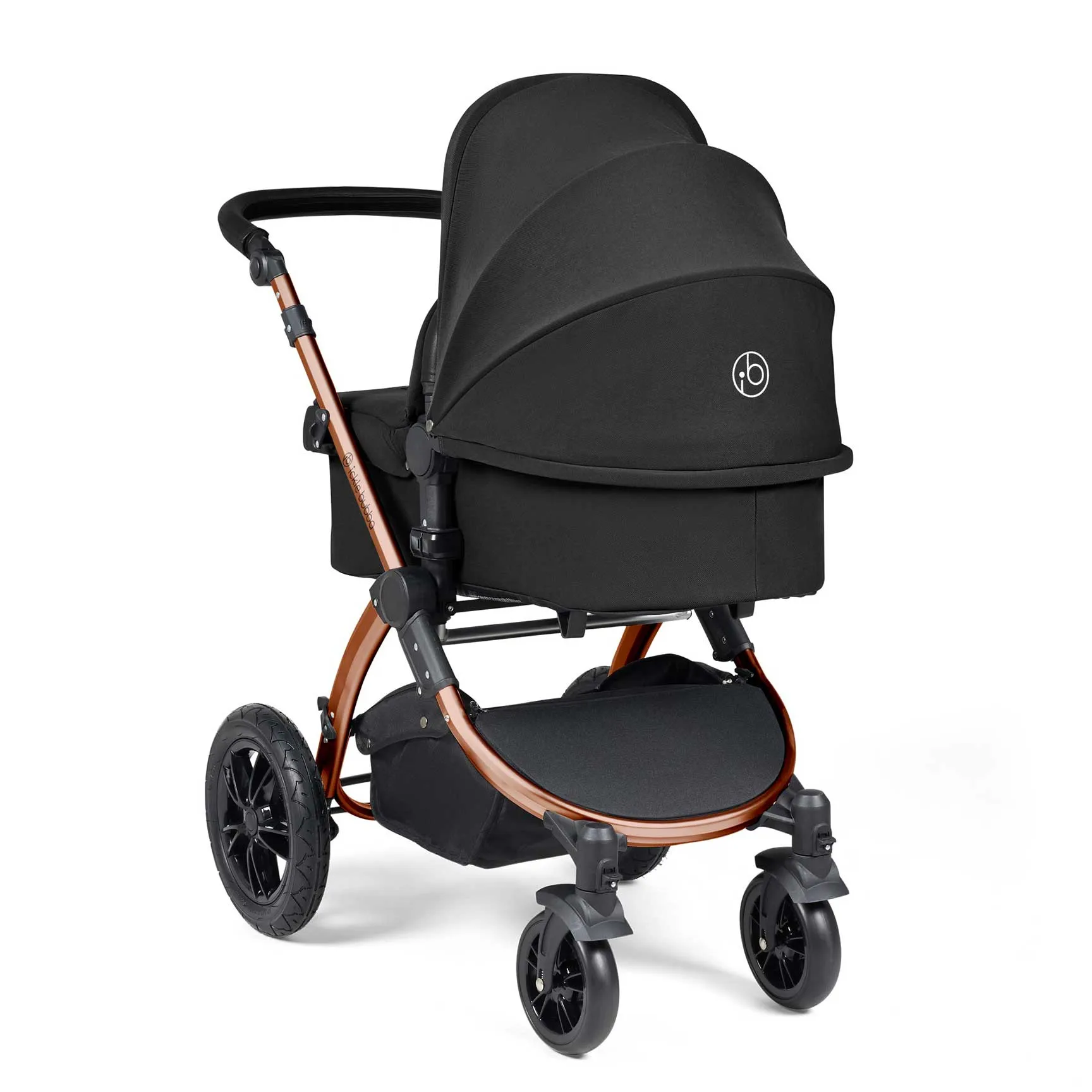 Ickle Bubba Stomp Luxe 2 in 1 Premium Pram - Bronze/Midnight/Black