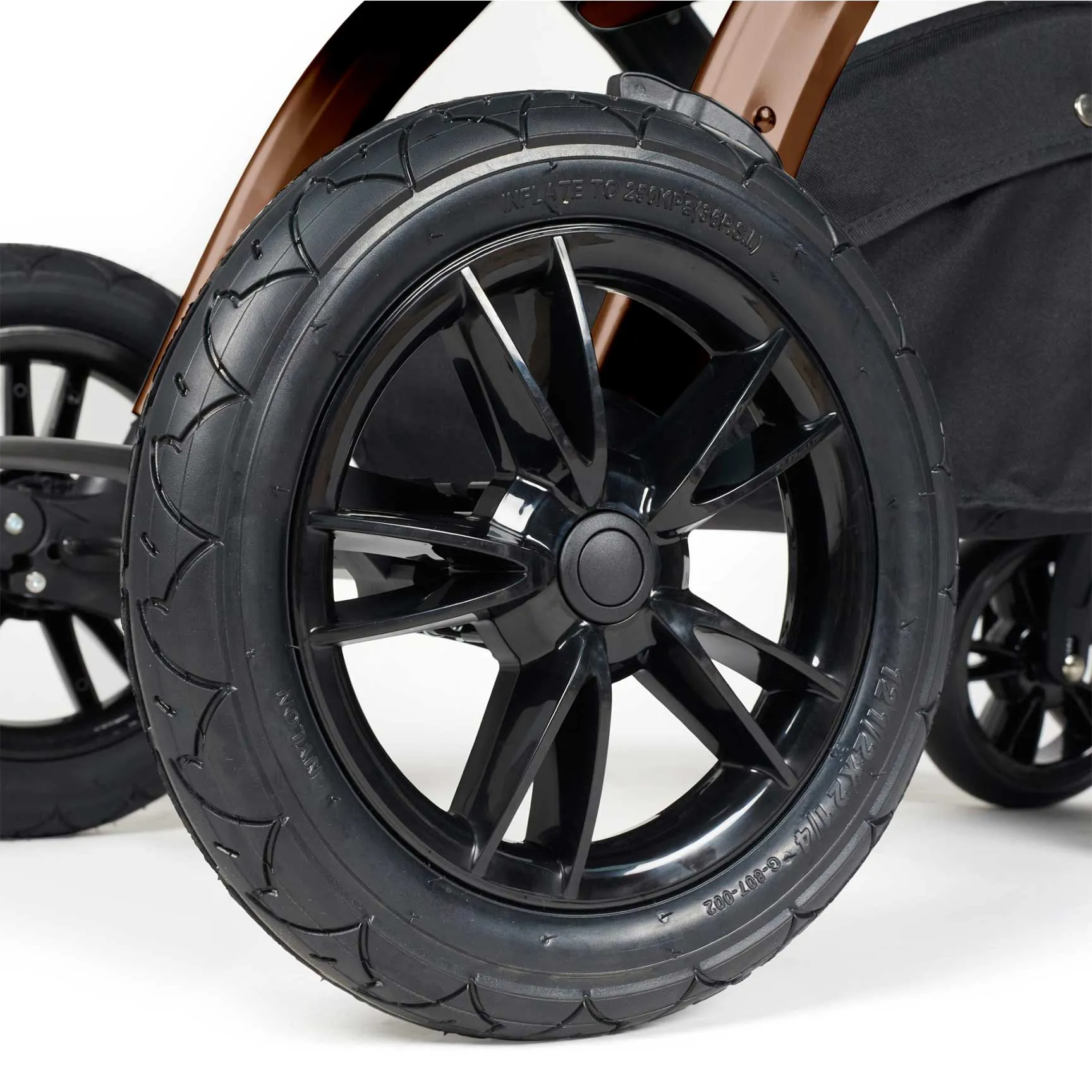 Ickle Bubba Stomp Luxe 2 in 1 Premium Pram - Bronze/Midnight/Black