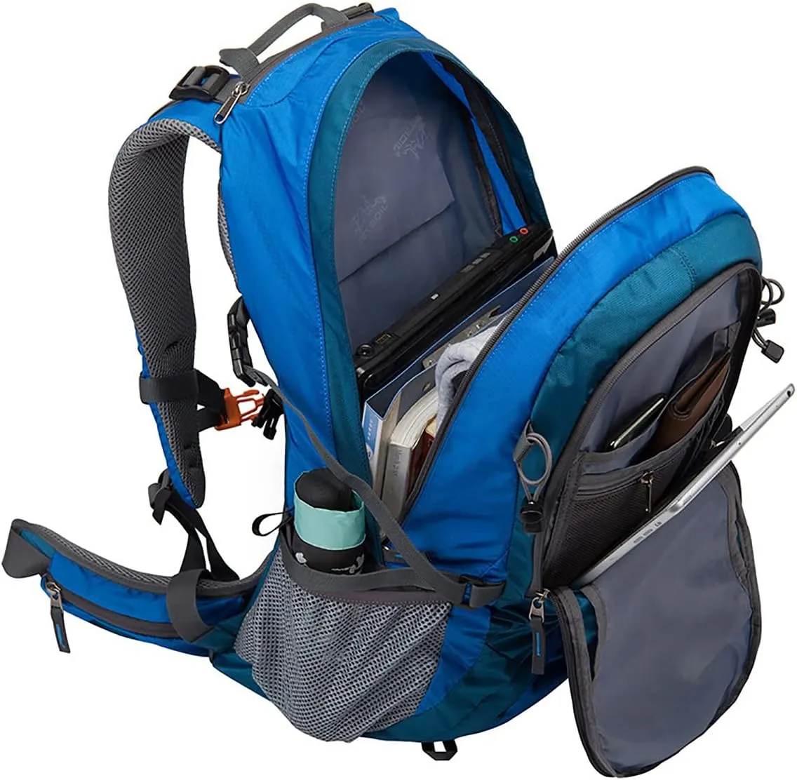 IKXO Hiking Backpack Waterproof Men Women Outdoor Travel for Trekking Camping Walking with Cover Student College School Daypack