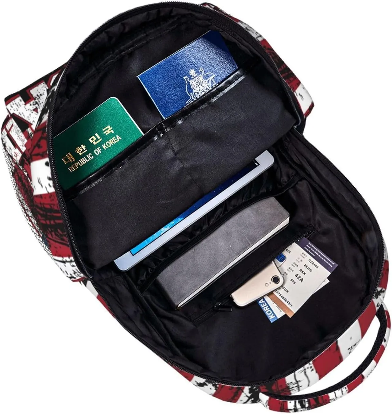 Independence Day American Flag Patriotic Backpack Casual Pack Bag Laptop Backpack With Side Pocket Front Zipper Pocket Bookpack Travel Daypack Picnic Rucksack