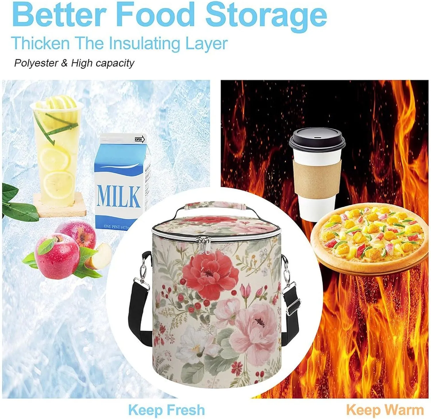 Insulated Collapsible Cooler Bags for Women and Men Camping and Outdoor Use