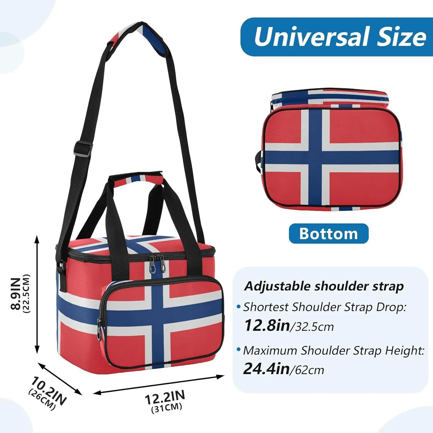 Insulated Cooler Bag for Women Men Leakproof 24 Can Camping Cooling Bags for Travel Outdoors Trip