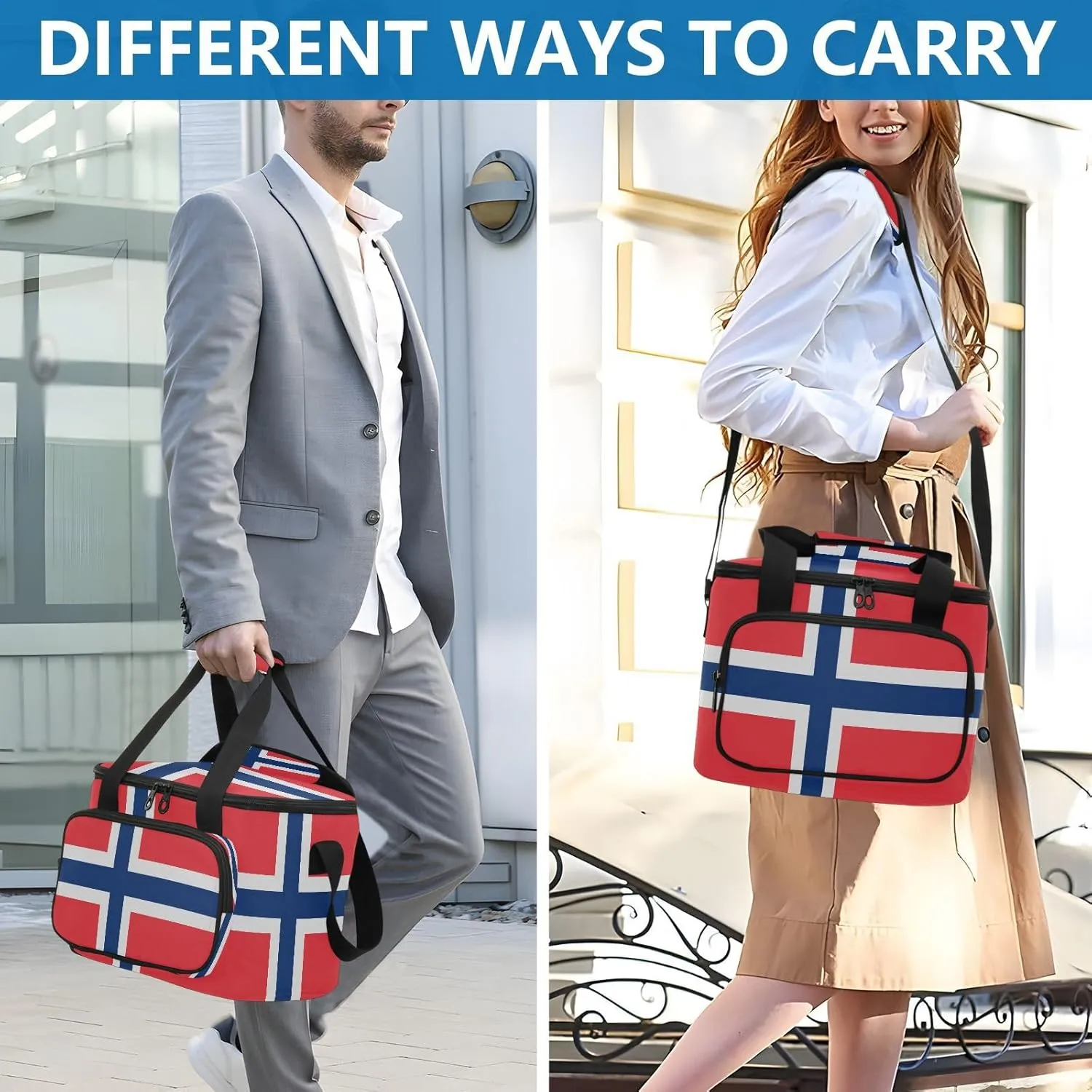 Insulated Cooler Bag for Women Men Leakproof 24 Can Camping Cooling Bags for Travel Outdoors Trip