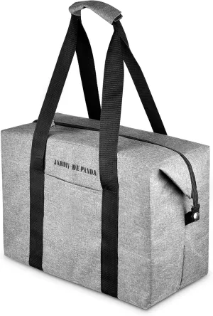 Insulated Cooler Bag (Gray) with Thermal Insulation - Food Delivery Bag,Premium, Collapsible Soft Cooler Makes a Perfect Insulated Grocery Bag, for Travel or Picnic。