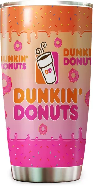 Insulated Tumbler Stainless Steel Dunkin Coffee Donuts Friend Vacuum Mug Travel Cup Tea Bottle With Lid Family 20 Oz Tumblers Gifts For Co-worker Father's Mother's Day Birthday Christmas