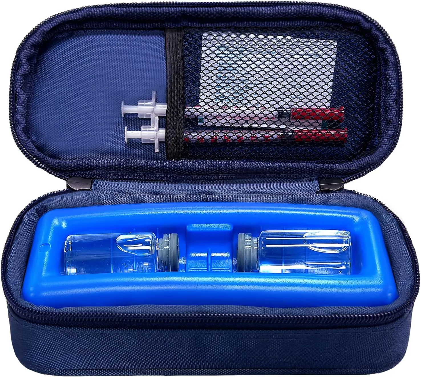 Insulin Cooler Travel Case for Vial,TSA Approved Diabetic Medication Cooler,Small Carrying Diabetes Insulated Bag Keep Medicine Cool with Ice Brick,Refrigerated Medicine Bottle Organizer