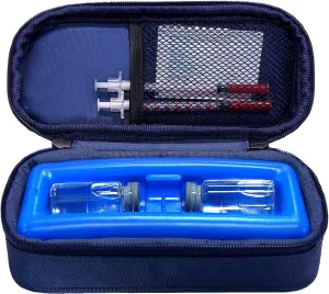 Insulin Cooler Travel Case for Vial,TSA Approved Diabetic Medication Cooler,Small Carrying Diabetes Insulated Bag Keep Medicine Cool with Ice Brick,Refrigerated Medicine Bottle Organizer