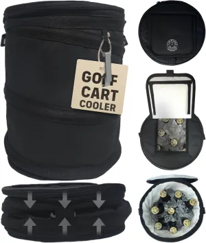 INTHEZONE - Collapsible Pop-Up Golf Cart Cooler Bag - Must-Have Push Cart and Cart Accessories for Men - Golf Necessities - Unique Golf Accessories for Golfers for Men