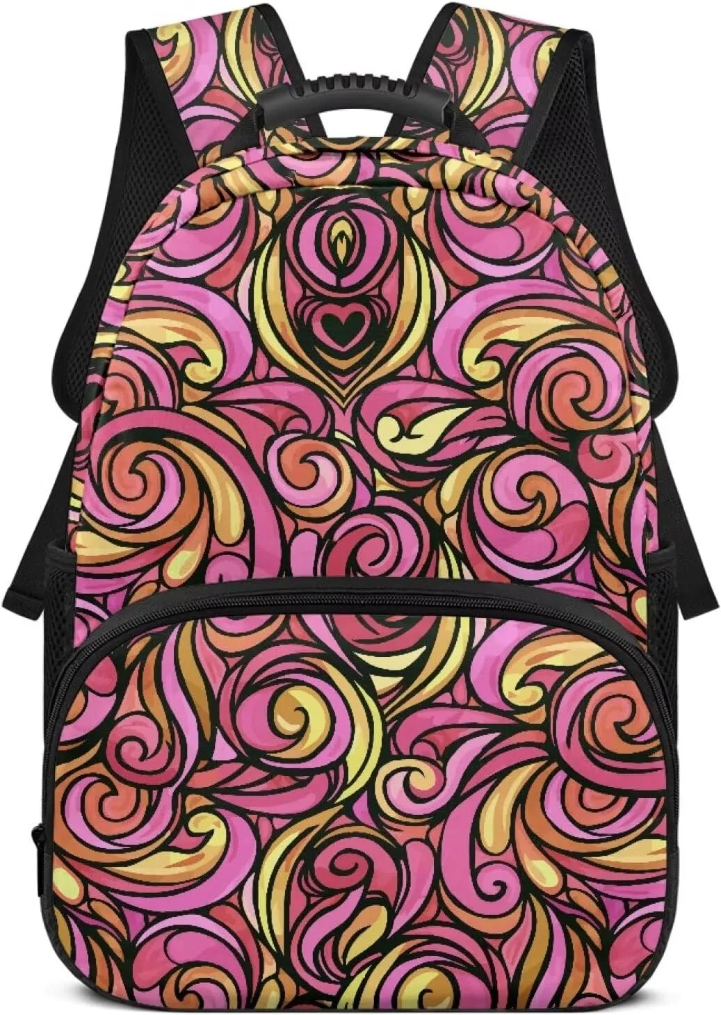 Irregular Pattern Travel Bag Backpack for Men Women Multi Compartment Back Packs School 17 Inch Bagpack Laptop Supplies for College Daily