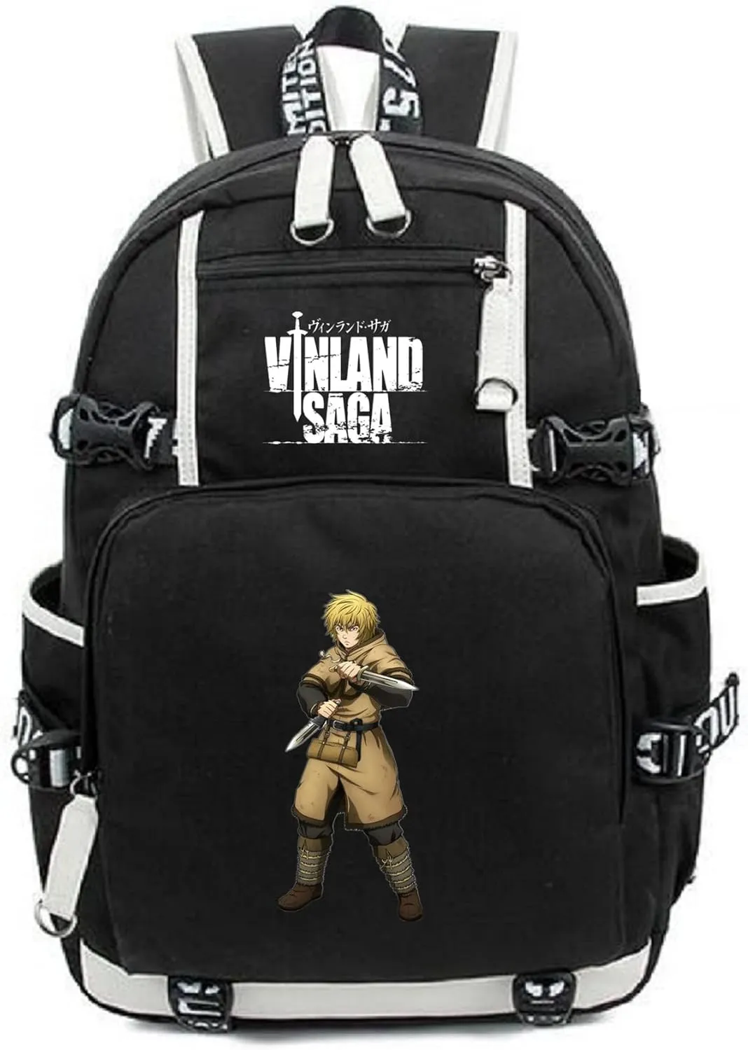 ISaikoy Anime VINLAND SAGA Backpack Rucksack Bookbag Student School Bag Daypack Satchel Handbag B1