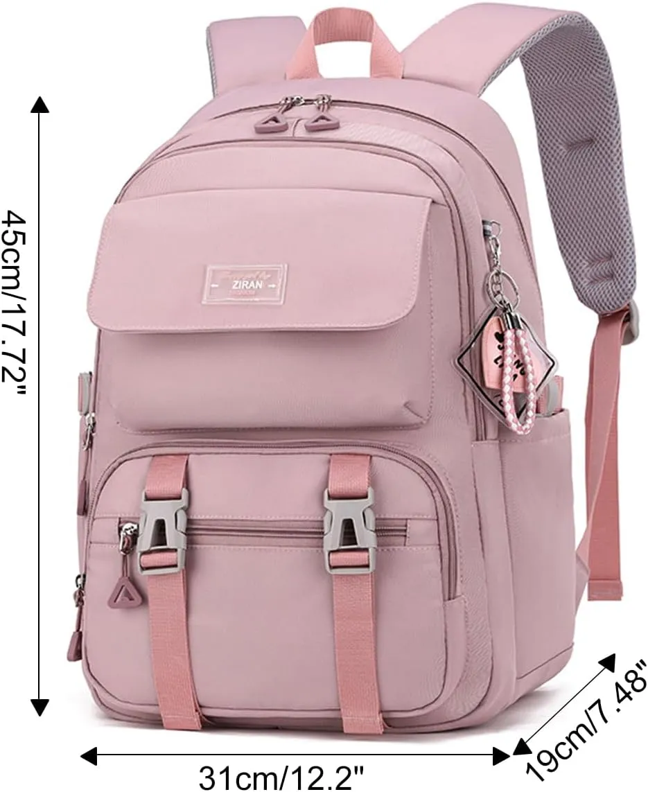 JiaYou Teen Girls Casual Backpack High Middle School Daypack Women Daily Travel Laptop Bag (2# Purple, 26 Liters)