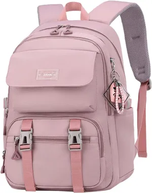 JiaYou Teen Girls Casual Backpack High Middle School Daypack Women Daily Travel Laptop Bag (2# Purple, 26 Liters)