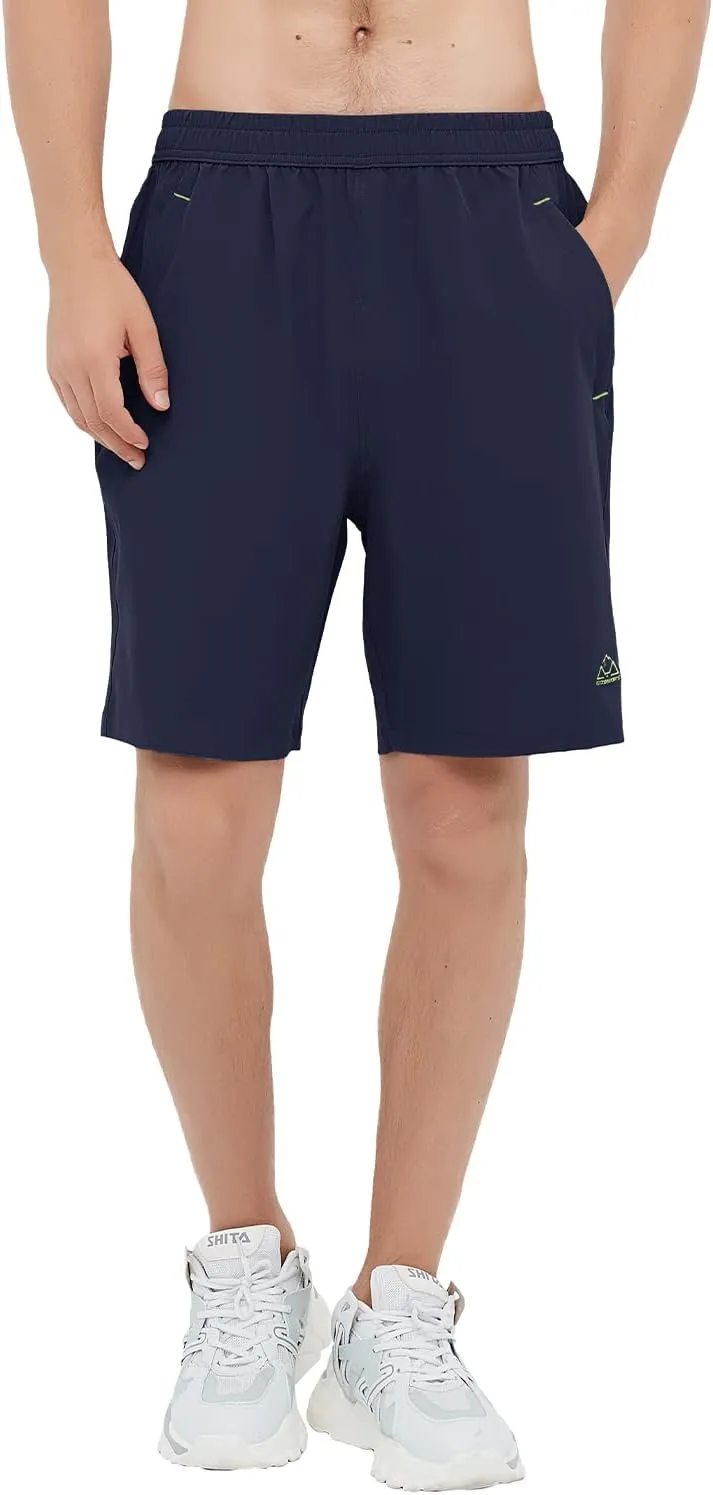 JINSHI Men's Outdoor Quick Dry Lightweight Sports Hiking Shorts Zipper Pockets